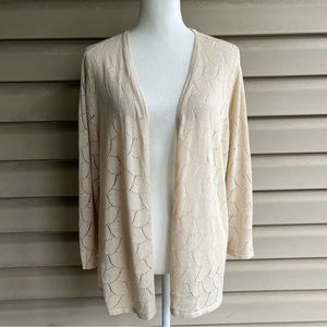•Charter Club• Pointelle Open Front Cardigan - Size 3X